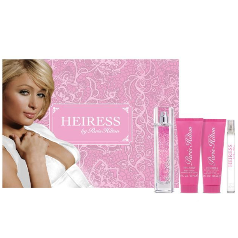 Set Paris Hilton Heiress 4 Pcs (3.4 oz + BL + SG + Mini) For Women