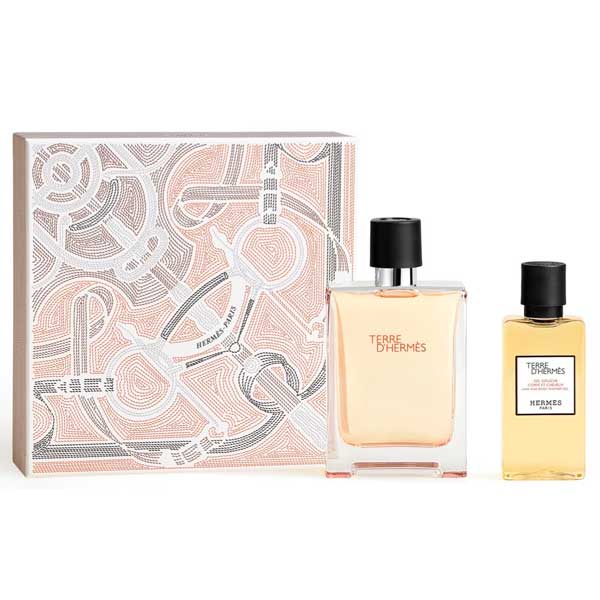 Set Terre D'Hermes 2 Pcs (2.5 oz EDT + SG ) For Men