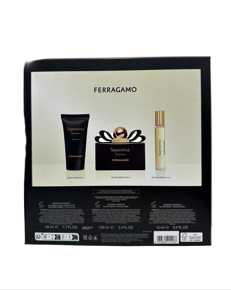 Set Signorina Misteriosa 3 Pcs (3.4 oz EDP + BL + Mini) For Women