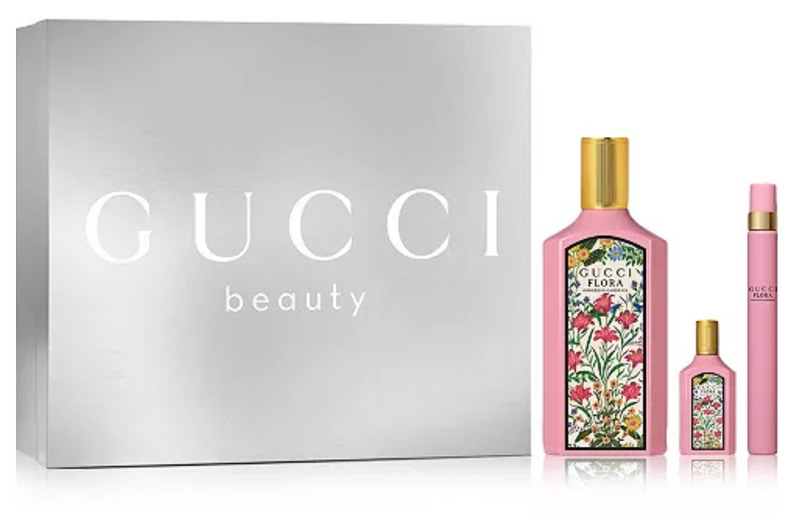 Set Gucci Flora 3 Pcs (3.3 oz EDP + 5 ml + 10 ml) For Women