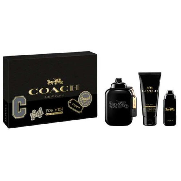 Set Coach For Men 3 Pcs (3.3 oz EDT + SG + Mini) | The Collection Perfumes