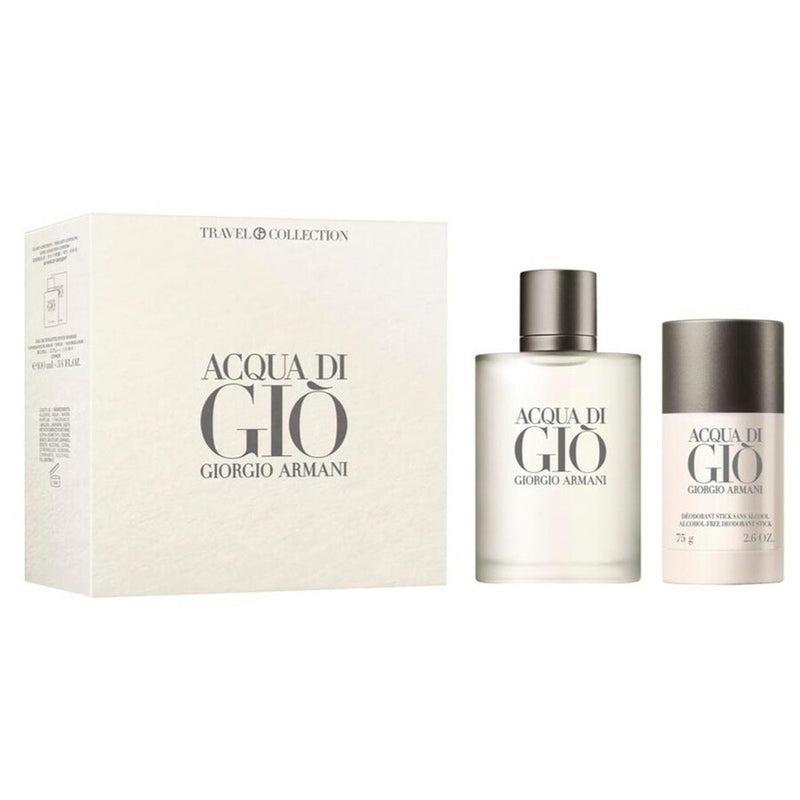 Set Acqua di Gio 2 Pcs (3.4 oz EDT + Deo) For Men