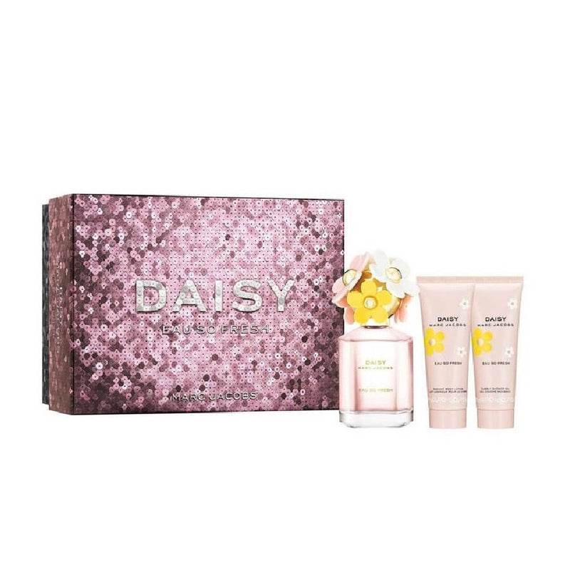 Set Daisy eau So Fresh 3 Pcs (4.2 oz EDT + BL + SG) For Women