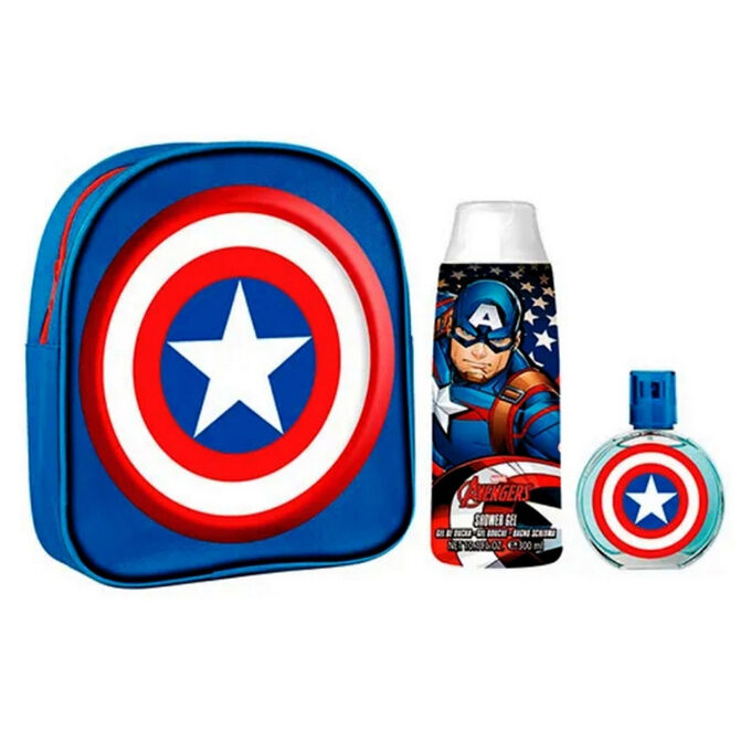 Backpack Captain America 3 Pcs (1.7 oz EDT + SG + Bag) For Boys